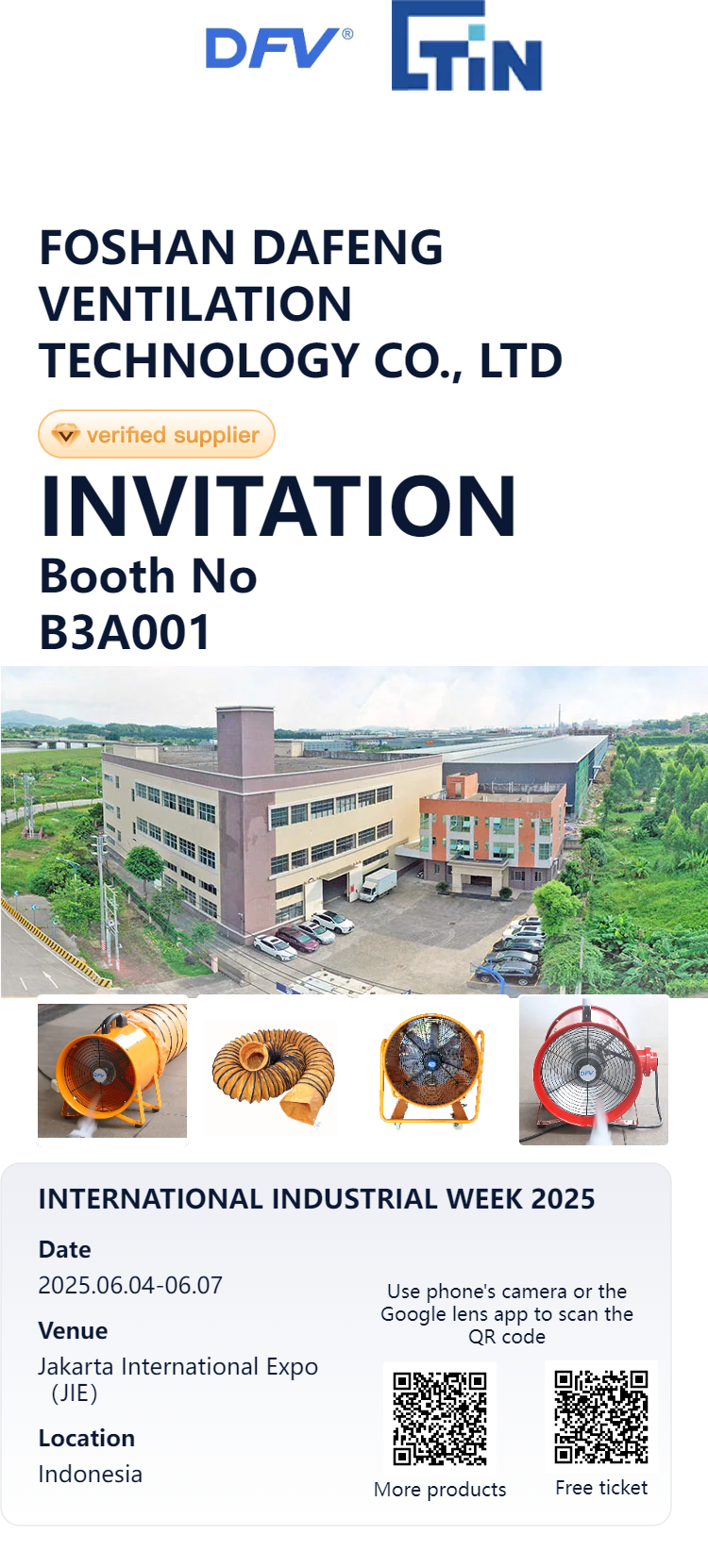 Invitation to Visit DFV Booth at the International Industrial Week 2025
